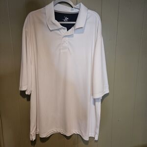 Beverly Hills Polo Club Men’s Polo Shirt Size 4X, White Short Sleeve Golf Shirt